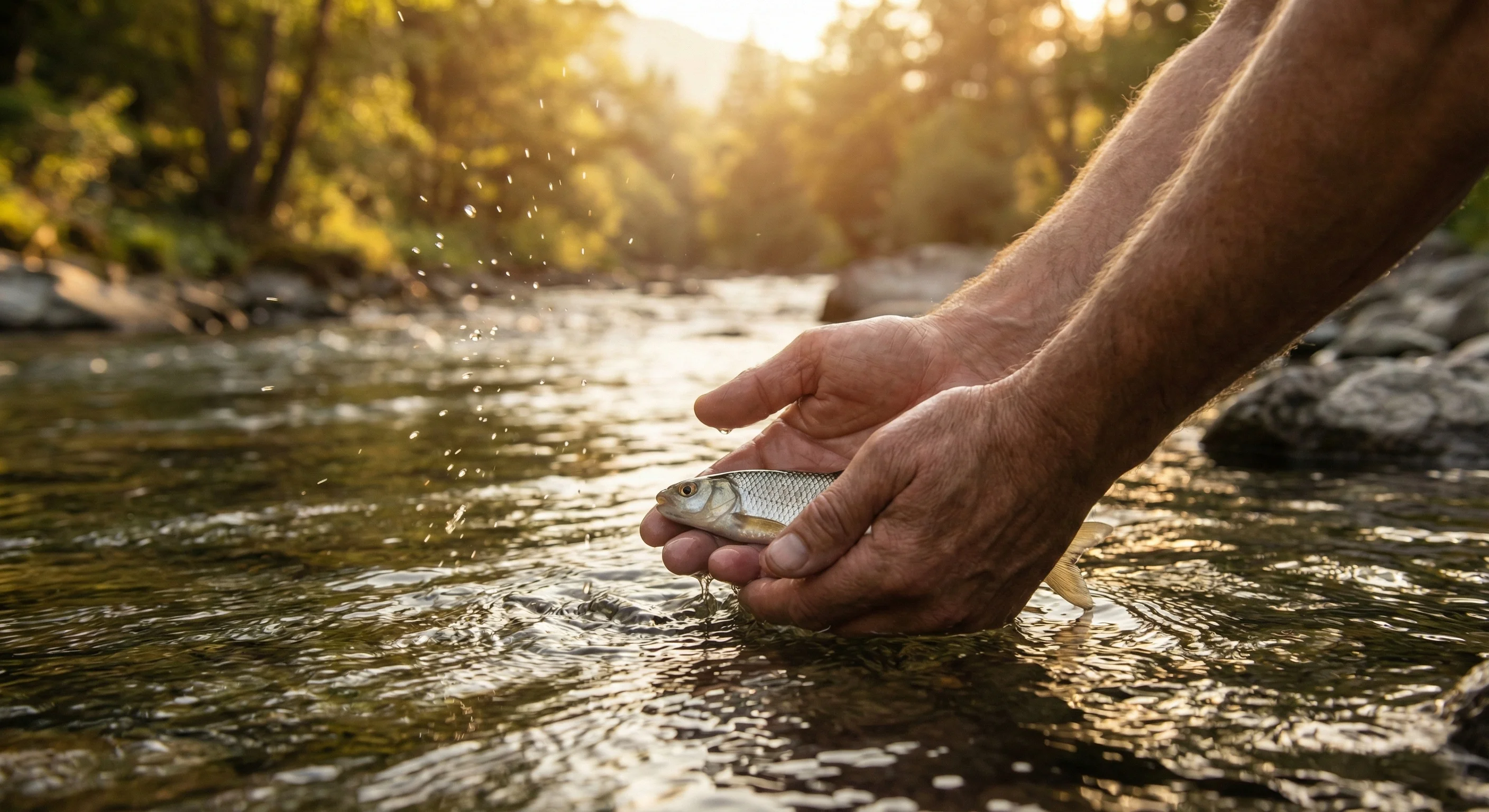 Releasing fish - Bảo tồn sinh cảnh