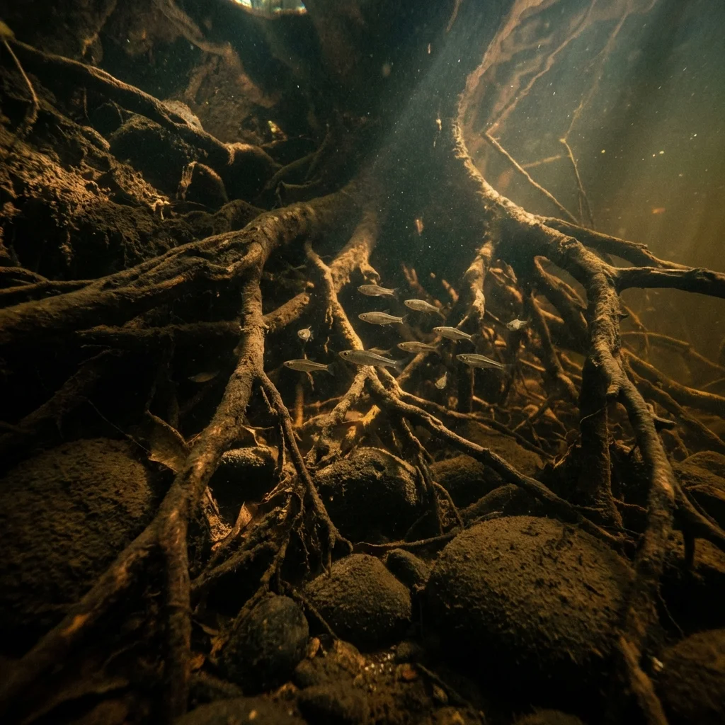 Lush forest floor